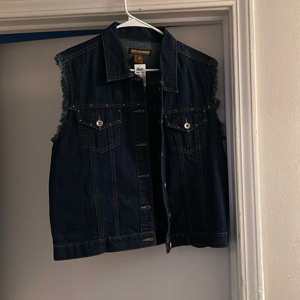 2PC BLUE JEAN SHIRT AND JEAN JACKET SET